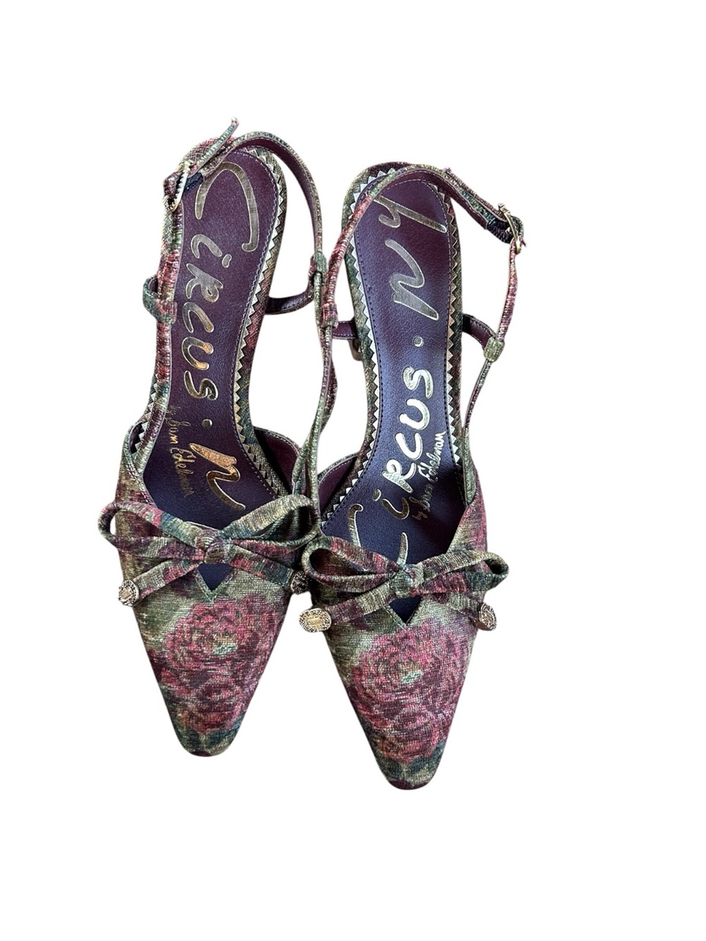 Sam Edelman Monica floral tapestry Slingback Heels - Picture 8 of 13